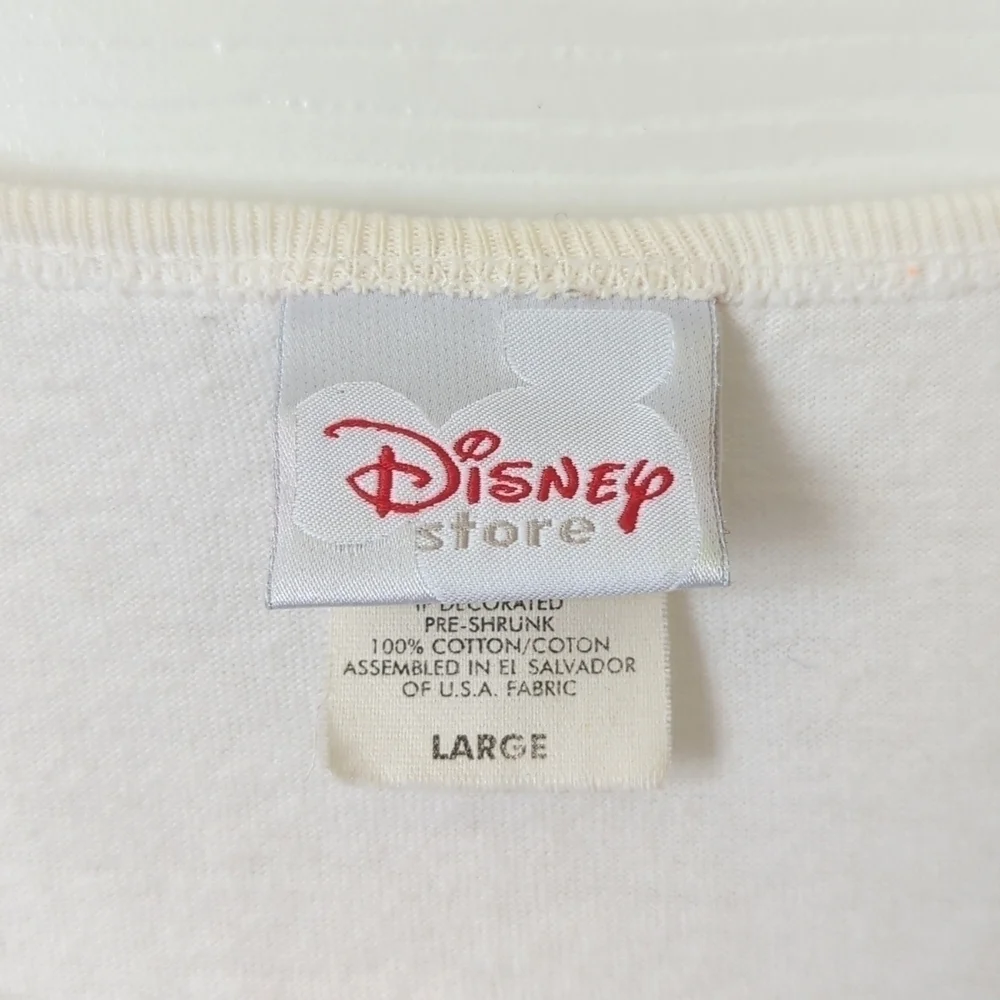 Disney 2004 Y2K Vintage American Flag Mickey Graphic Scoop Neck Tank Top White L - Picture 5 of 11